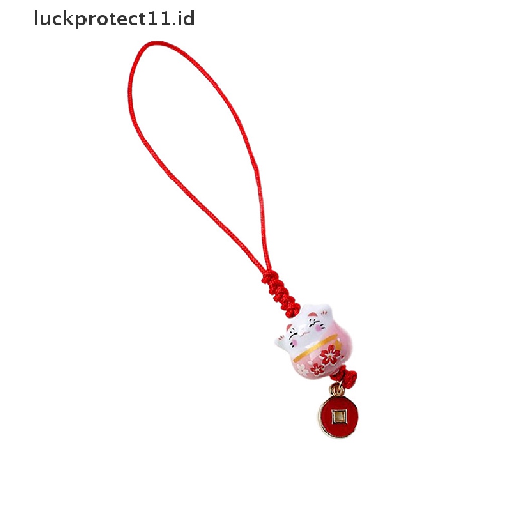 /Fashion Hot// Fashion// Kartun Jepang Lucky Cat Gantungan Kunci Pernak Pernik Telepon Ch Mobil Liontin Key Chain.