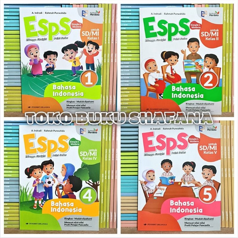 BUKU ESPS BAHASA INDONESIA KELAS 1 2 4 5 SD/MI ERLANGGA KURIKULUM MERDEKA TERBARU