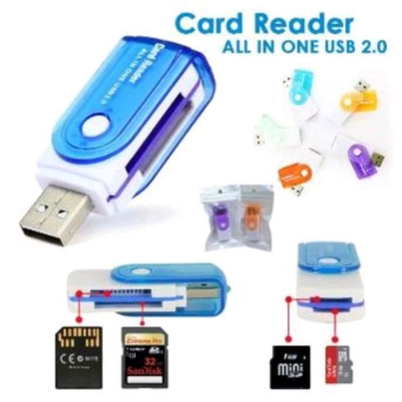 Card reader all in one (4in1) Multi memory converter To Flashdisk 4 slot