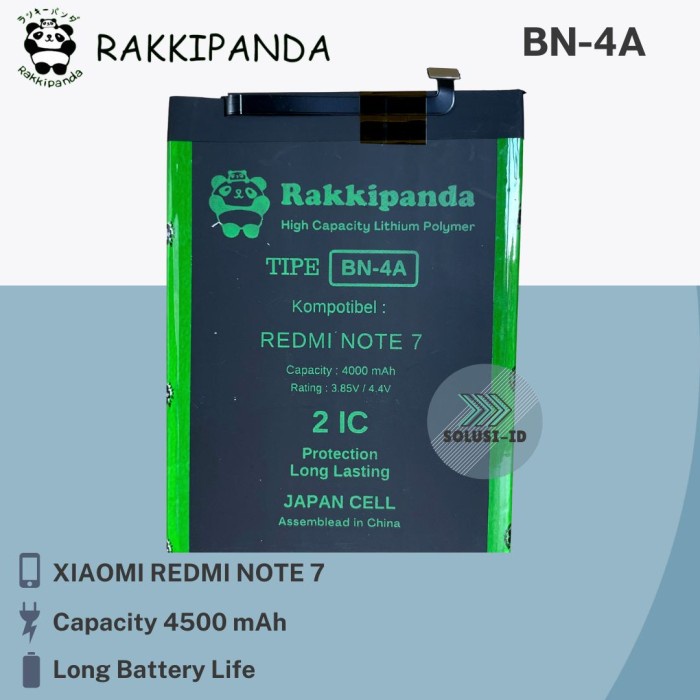 RAKKIPANDA BATERAI XIAOMI REDMI NOTE 7 BN4A - BATRE BN4A