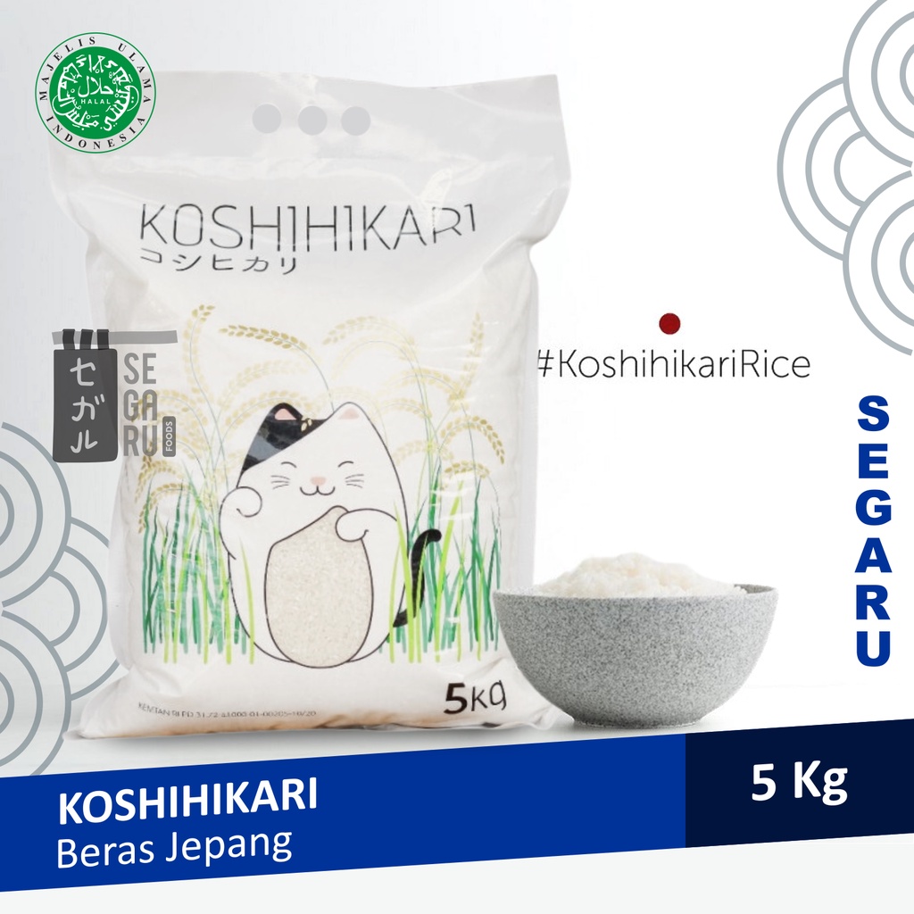 Koshihikari Beras Jepang | Japanese Rice | Beras Sushi Rice Halal 5Kg