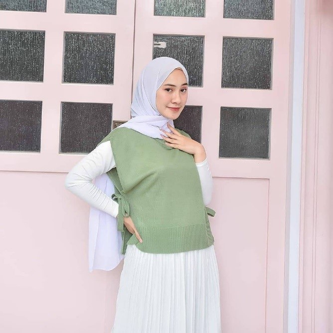 IL - VEST ROMPI TALI RAJUT WANITA | VEST KNIT OUTHER WANITA TERMURAH RIB