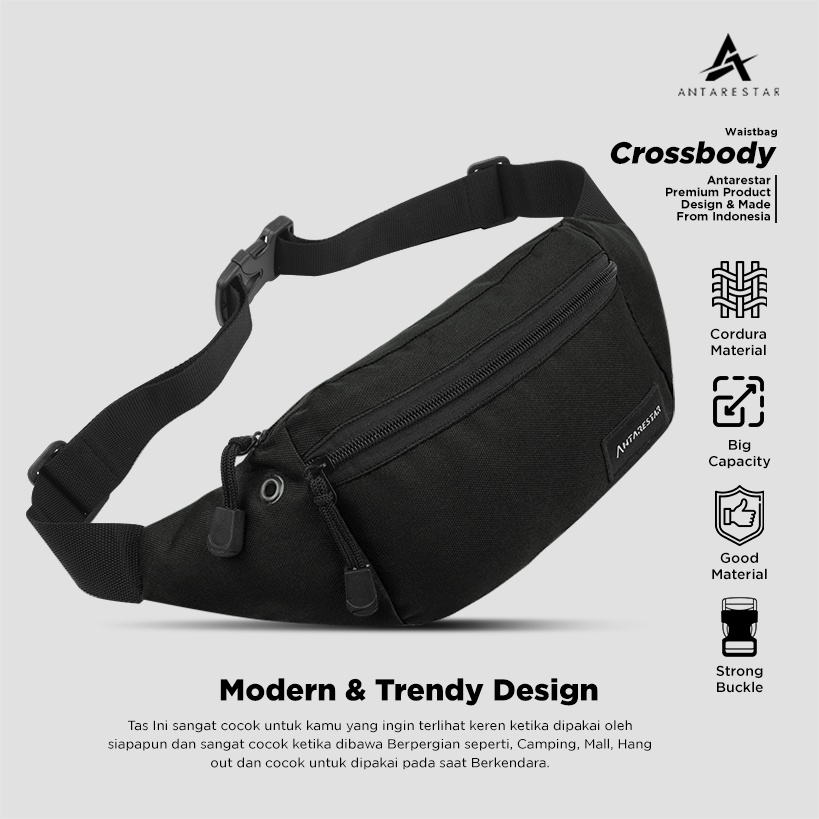 Tas Selempang Waist Bag Olahraga Pria Antarestar Tas Pinggang Tas Waistbag Tas Slempang Pria Keren