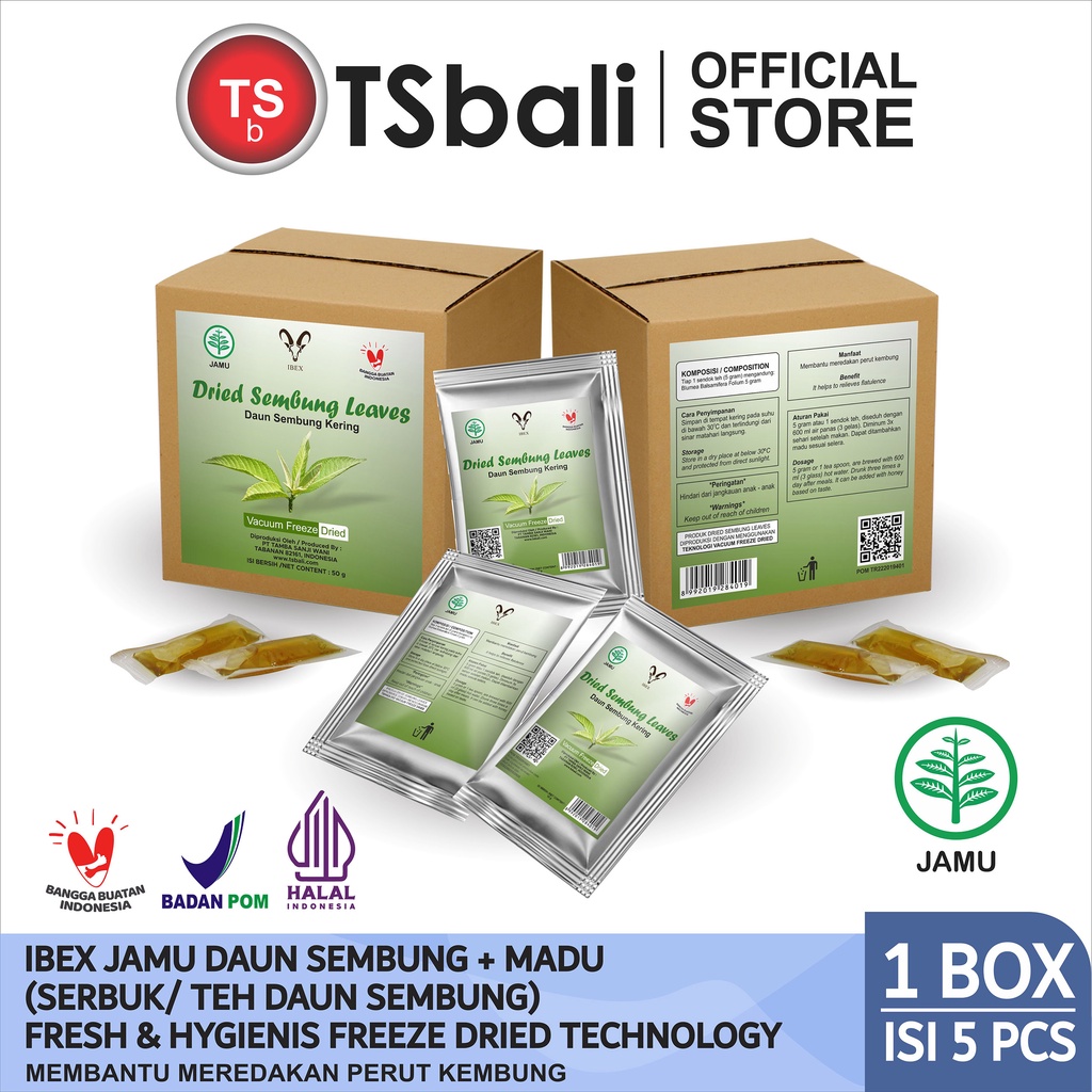 

IBEX – Jamu Daun Sembung ( Serbuk / Teh Daun Sembung ) Fresh & Hygienis Freeze Dried