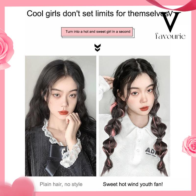 CODEkor Kuda Poni Ganda Tinggi Wanita  Sorot Lantern Puff  Kepang Twist  Kepang Wig Tali-FA