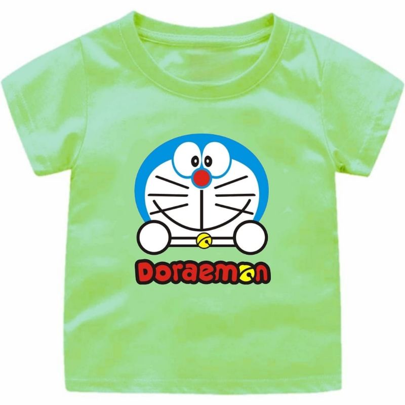 BAJU KAOS ANAK CEWEK/COWOK 1-12 TAHUN KEPALA DORAEMON