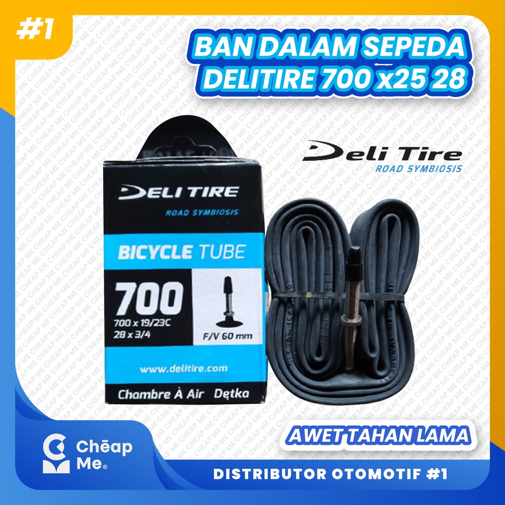 BAN DALAM DELI TIRE 700 x 25 / 28 inch Ban Dalam Sepeda Fixie Roadbike 700 x 25 Deli Tire Ban Dalem 