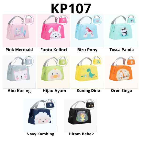 MIKADO - KP107 TAS BEKAL MAKANAN ANAK LUNCH BAG TEMPAT BEKAL ANAK TEMPAT PENYIMPANAN MAKANAN TAS LUNCH BOX