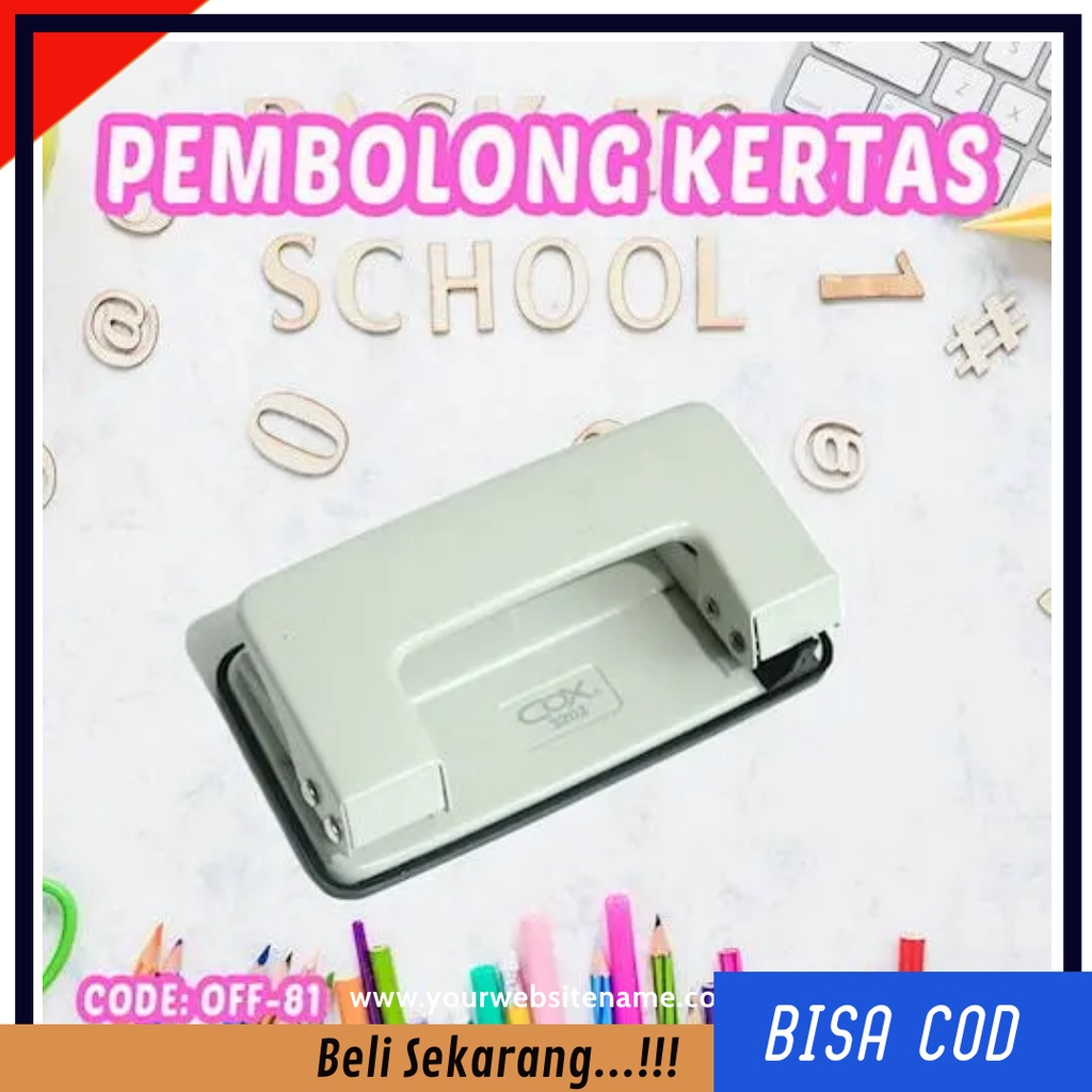 

Alat Pembolong Kertas Pembuat Lubang Pembolong Kertas Pelubang Kertas Kecil Paper Punch 30XL Kecil Neo Combo