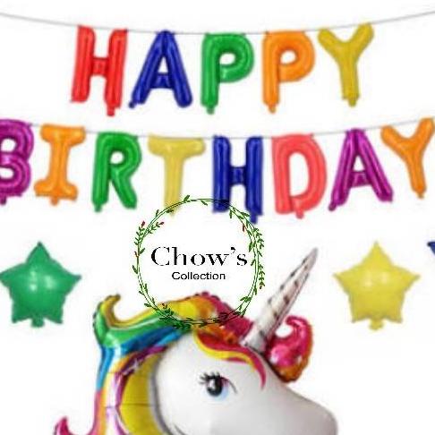 Big Promote Paket Dekorasi Balon Ulang Tahun / Happy Birthday Pegasus / Unicorn 03
