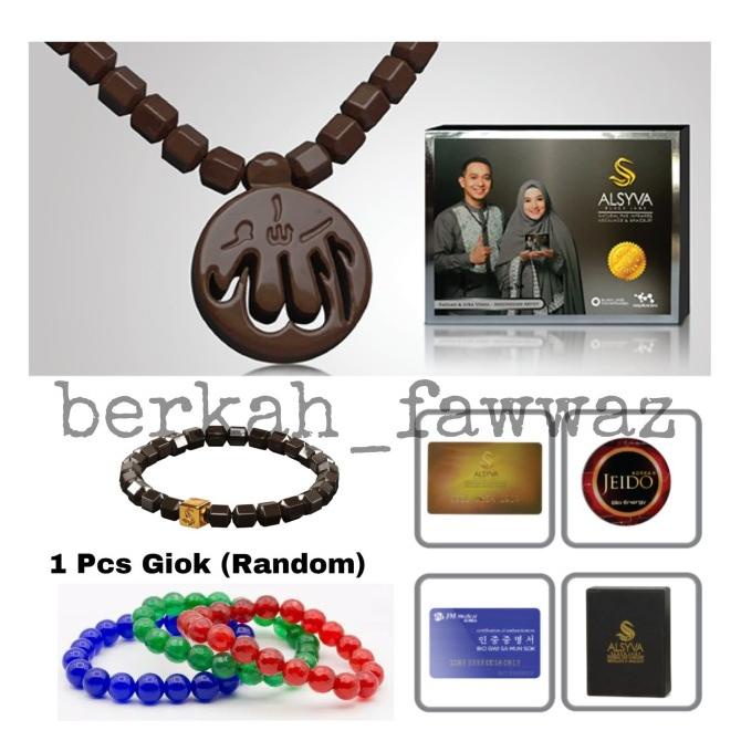 KALUNG ALSYVA BLACK JADE - KALUNG KESEHATAN AL SYVA HITAM ORIGINAL