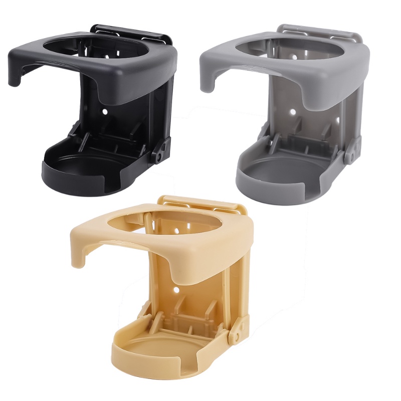 Universal High quality Foldable Car Cup Holder/Braket Minuman Hitam Abu Krem Perlengkapan Otomatis Multifungsi