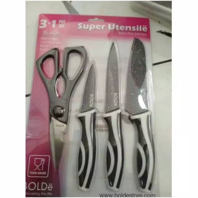PISAU SET DAN GUNTING BOLDE SUPER UTENSILE SERIES / KNIFE SET BOLDE