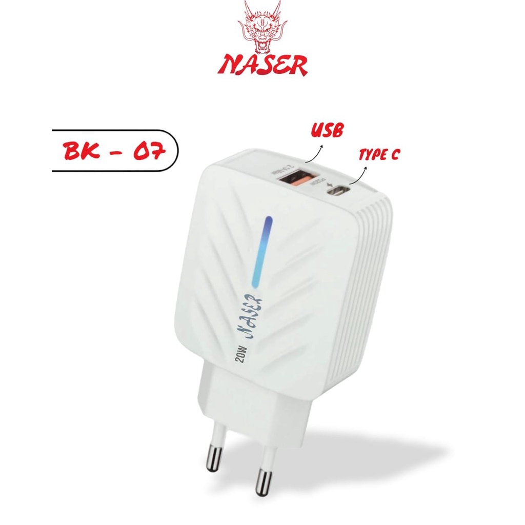 BATOK NASER BK-07/KEPALA CHARGER/FAST CHARGING/BATOK CASAN