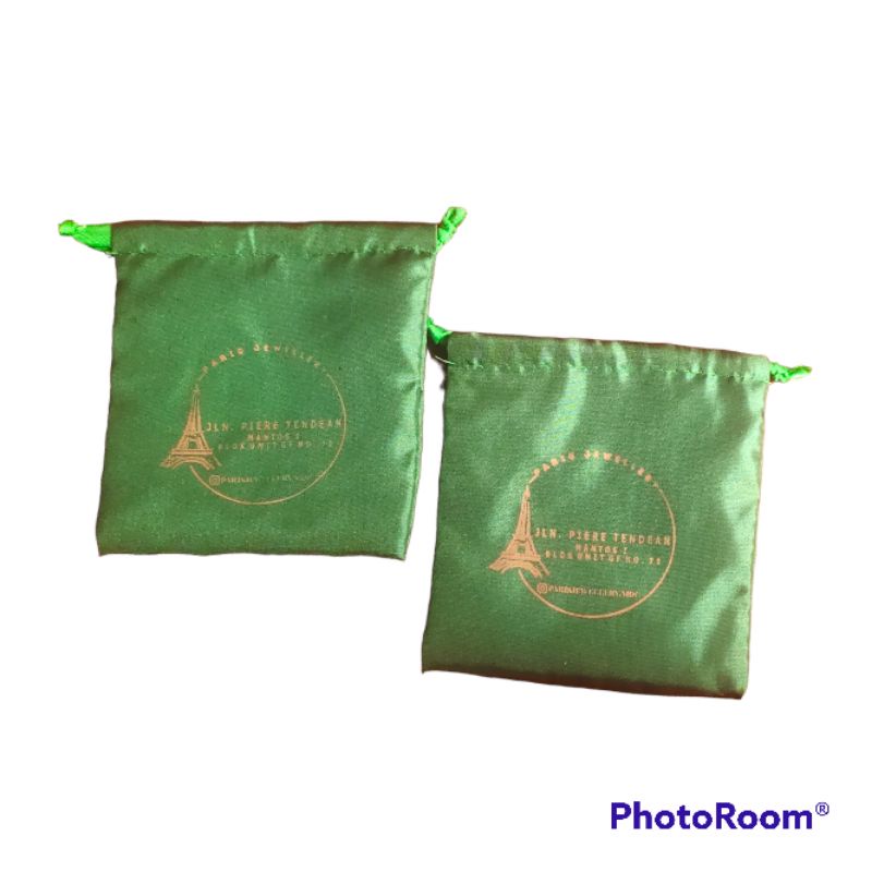 Pouch Serut Satin Custom Pouch Bag Tas Serut Packaging Makeup Kantong