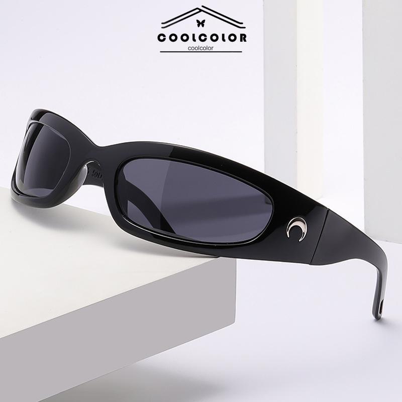 COD❤️Kacamata Y2K Sepeda Kacamata Pria Hitam Uv400 Kacamata Motor Kacamata Sport Ourdoor Fashion Sunglasses Untuk Unisex- cl