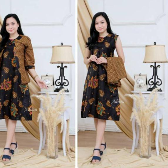 Paling Laris Dress bolero batik wanita/dress mix bolero murah/dress batik bolero murah/dress bolero 