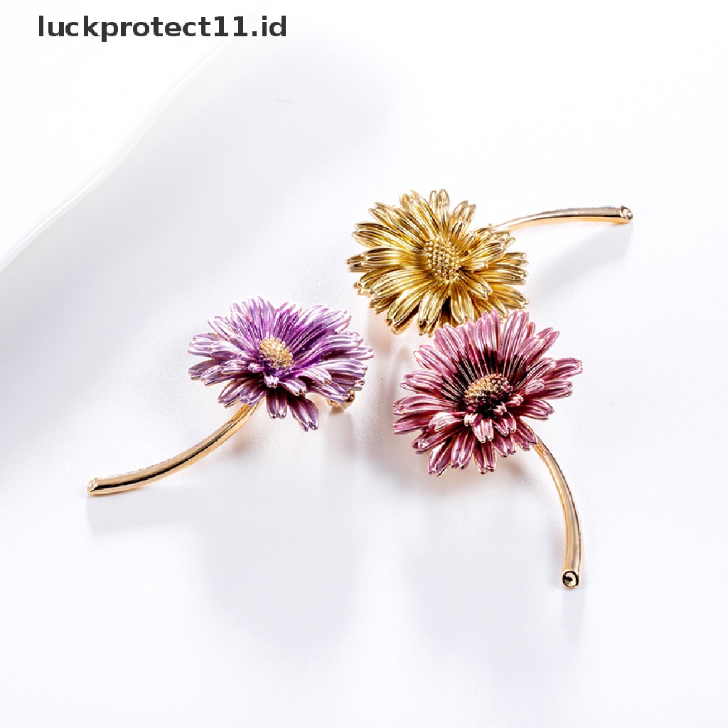 /Fashion Hot// Fashion// Enamel Daisy Bunga Bros Pin Kerah Dekor Lencana Korsase Pesta Perjamuan Perhiasan.