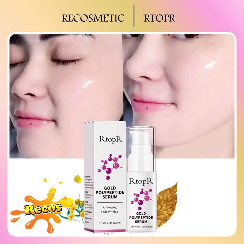 RTOPR GOLD Polypeptide Serum Perbaikan Kulit Anti-Penuaan Perawatan Anti Kerut Mengencangkan Kulit