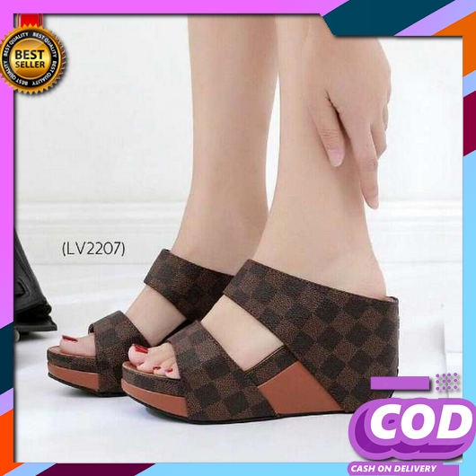 Sandal Kondangan Bridesmaid Ibu-Ibu Pesta Sendal Terbaru 2022 Sepatu Sendal Bisa Cod Wisuda Wedges M
