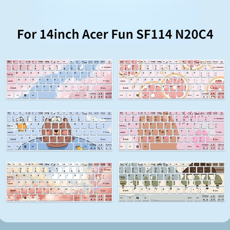 Untuk 14 Inch Acer Fun SF114 N20C4 Notebook Silikon Laptop Keyboard Cover Tahan Air Debu-Bukti Pelindung Kulit
