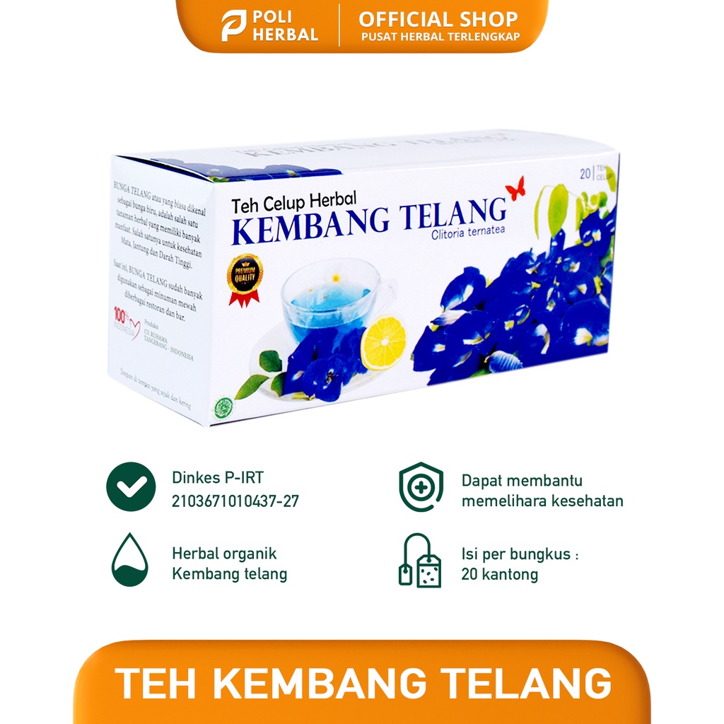 

Teh Celup Kembang Telang (Butterfly Pea) Isi 20 Kantong per box