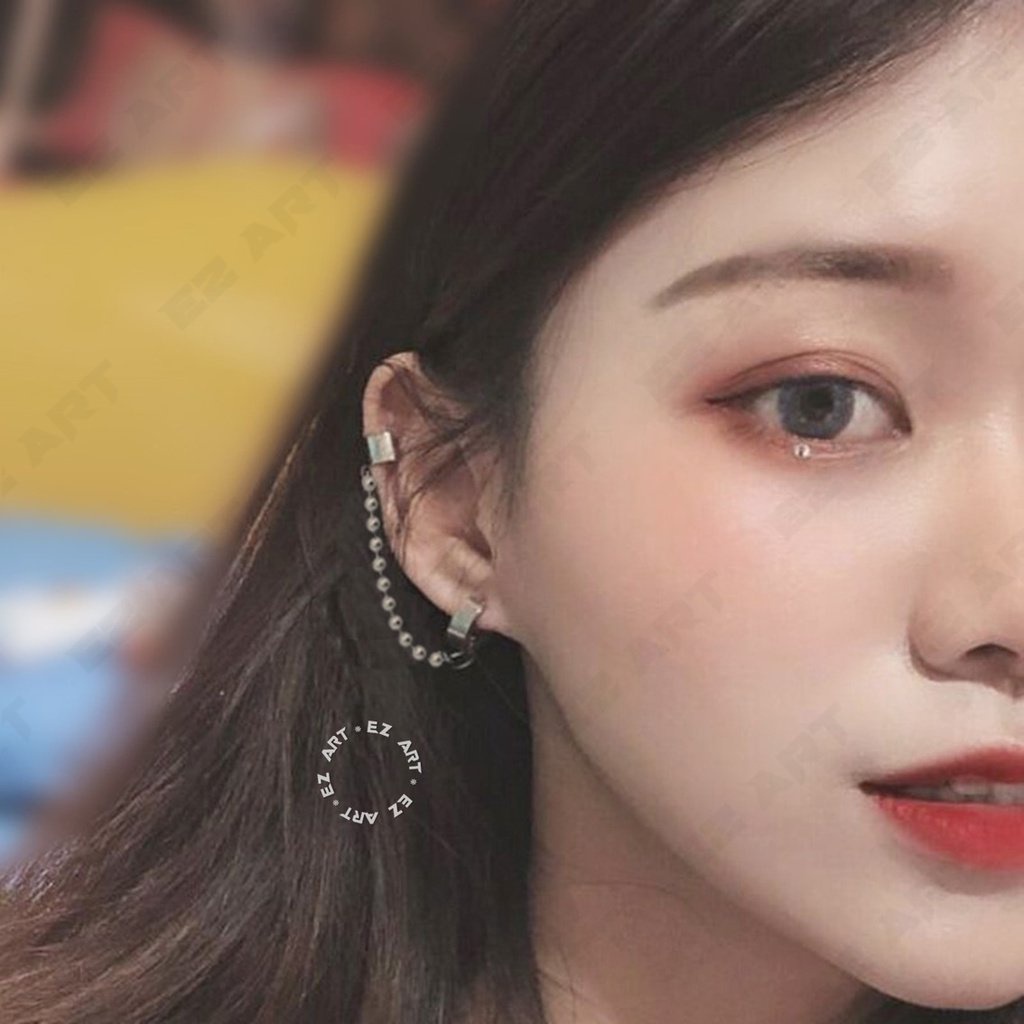 1Pc EZ-LADA ANTING FASHION RANTAI LADA GANDA STAINLESS STEEL JEPIT TUSUK PRIA WANITA KPOP