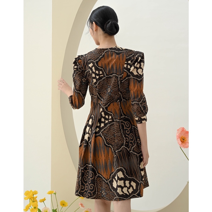 Dress Batik 308 ALI/ Batik Wanita Modern/ Dress Panjang/ Seragam Batik/ Couple Batik