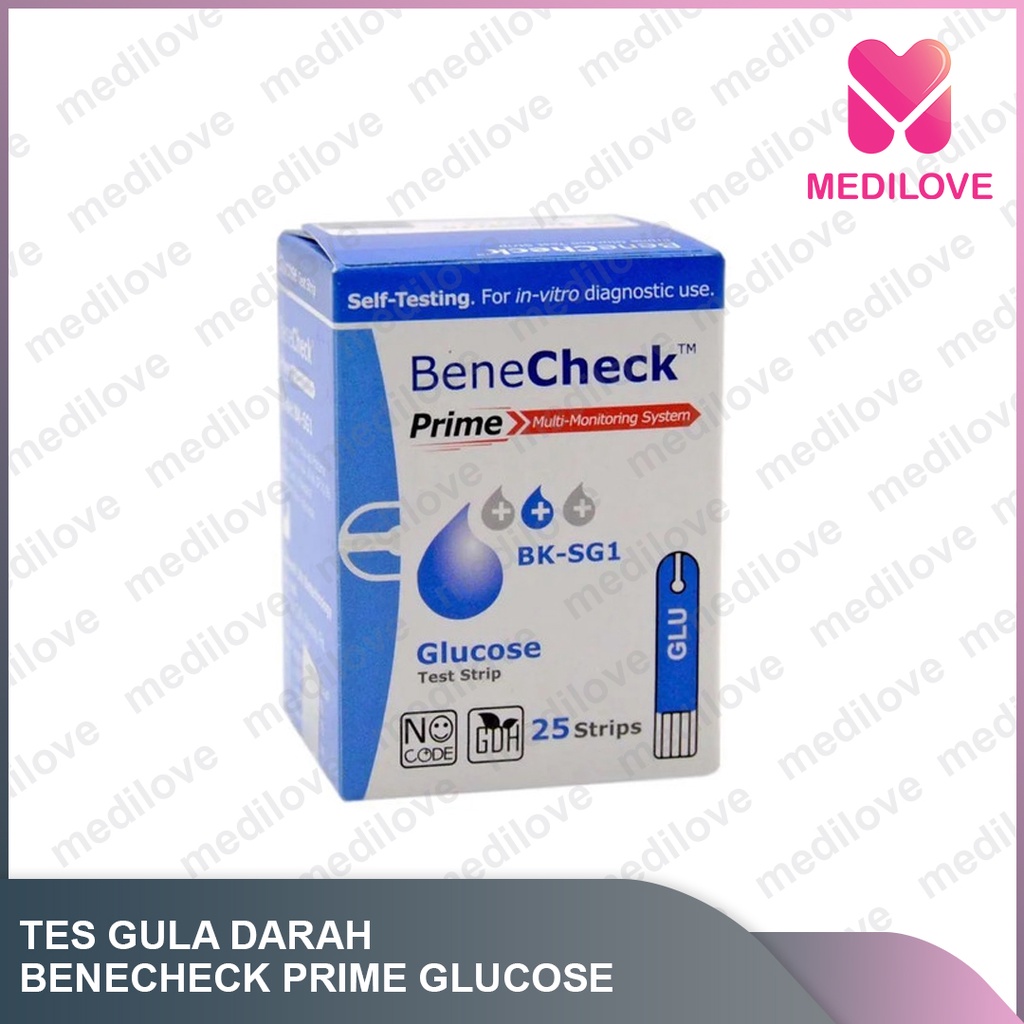 Jual Alat Cek Darah - Benecheck PRIME Test Strip Gula Darah (Glukosa ...