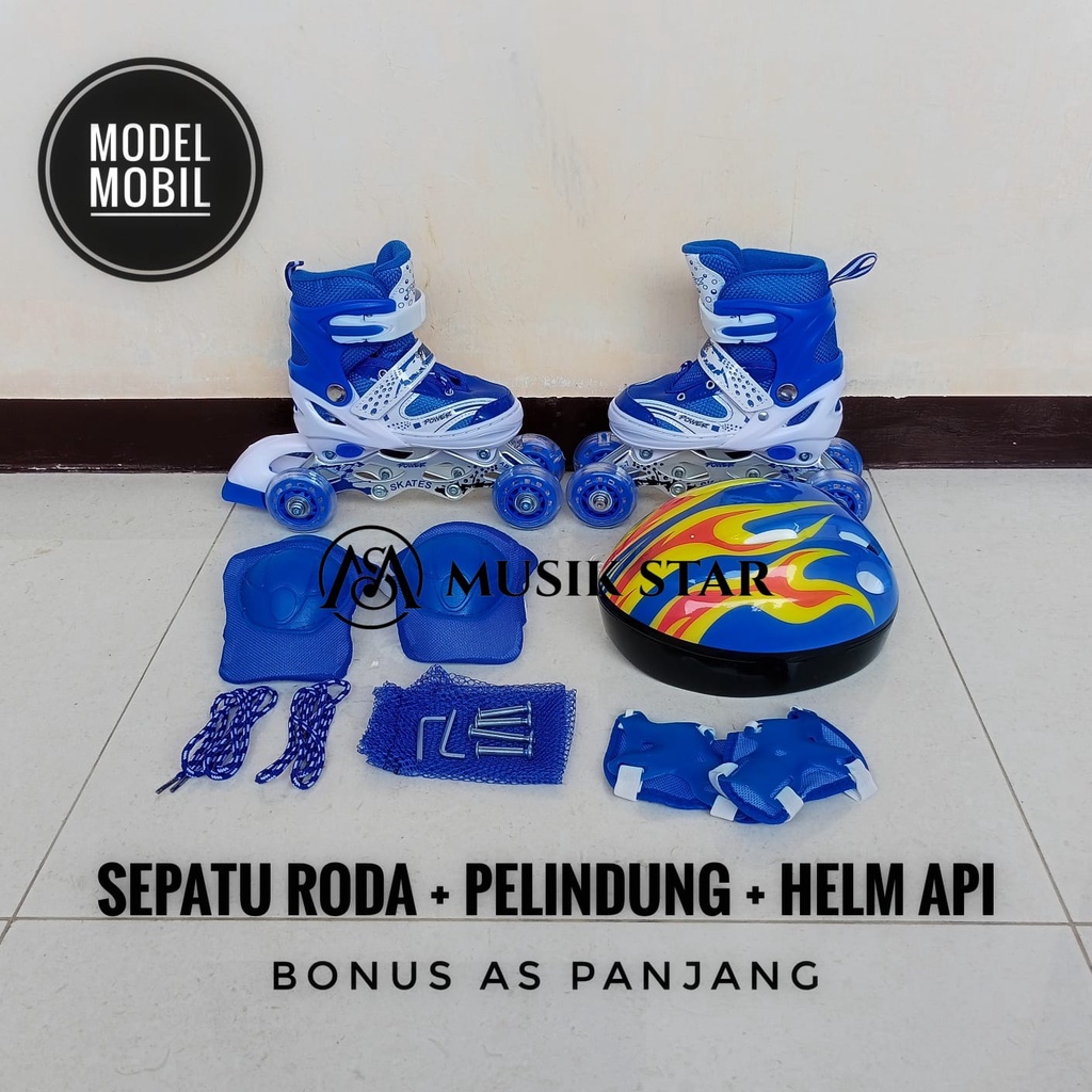 Sepatu roda anak dan dewasa POWER bisa model sejajar bajaj dan mobil