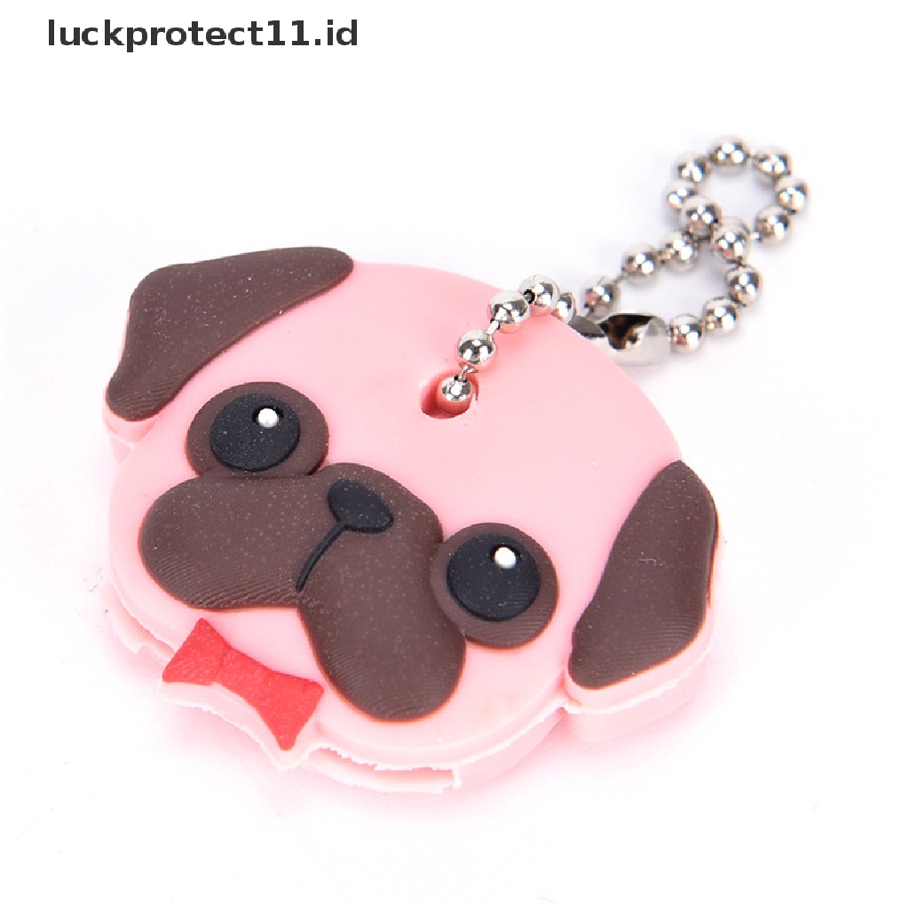 /Fashion Hot// Fashion// Silikon Puppy Pug Kucing Kelinci Key Cover Cap Gantungan Kunci Key Ring PVC Case Hadiah.