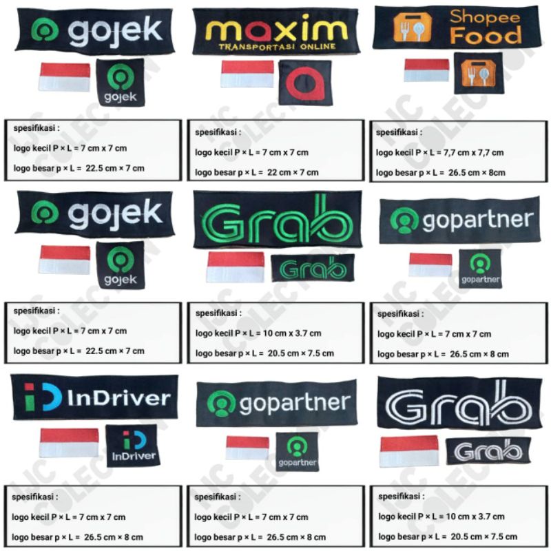 Patch Emblem logo bordir satu set isi 3 Maxim sesuai iklan by store Khaizan Surabaya