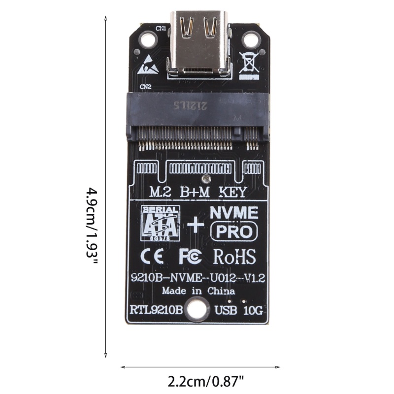 Btsg Untuk M.2 NVME/NGFF Ke USB 3.1 Untuk Case Adapter Card Support Dual Protocol Type-C USB3.1 Gen2 1000Mbps