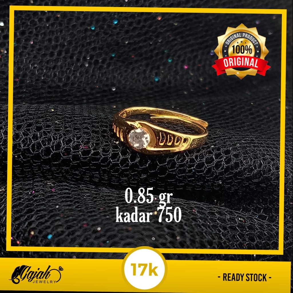 Cincin anak emas 17K - 0.85 gr kadar 750 - 4059