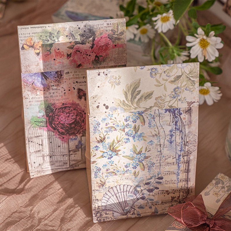 100 Lembar Kertas Latar Belakang Akun Tangan Ukuran Besar Dekorasi Scrapbook Dekorasi Vintage Untuk Alat Tulis Kerajinan Buku Harian DIY