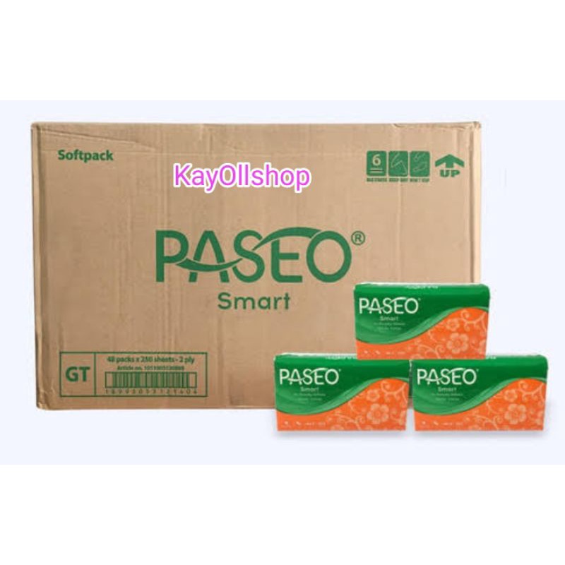 Tissue Paseo Smart Facial 250 Sheet 1 Dus Karton 48 Pack