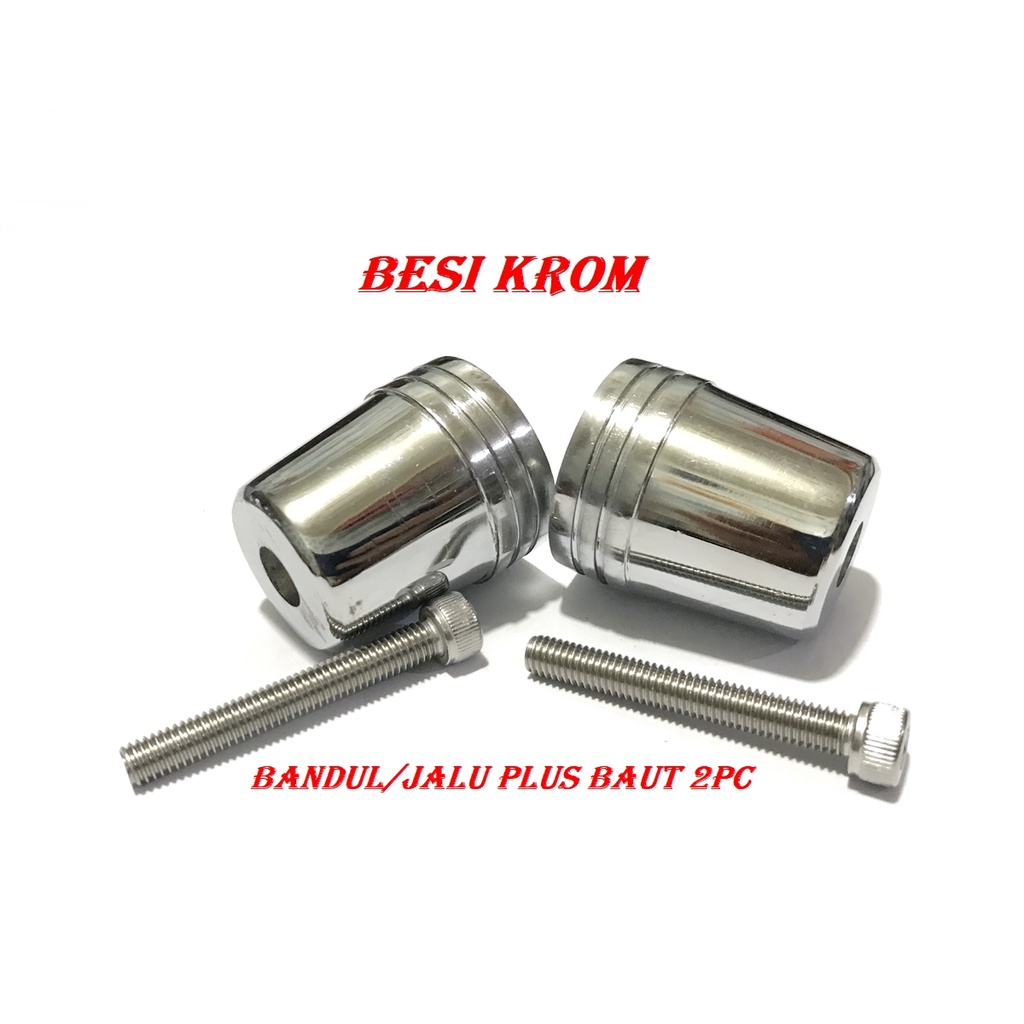 BANDUL JALU STANG BESI KROM 2PC UNIVERSAL ALL MOTOR JALU BESI PADAT KROM