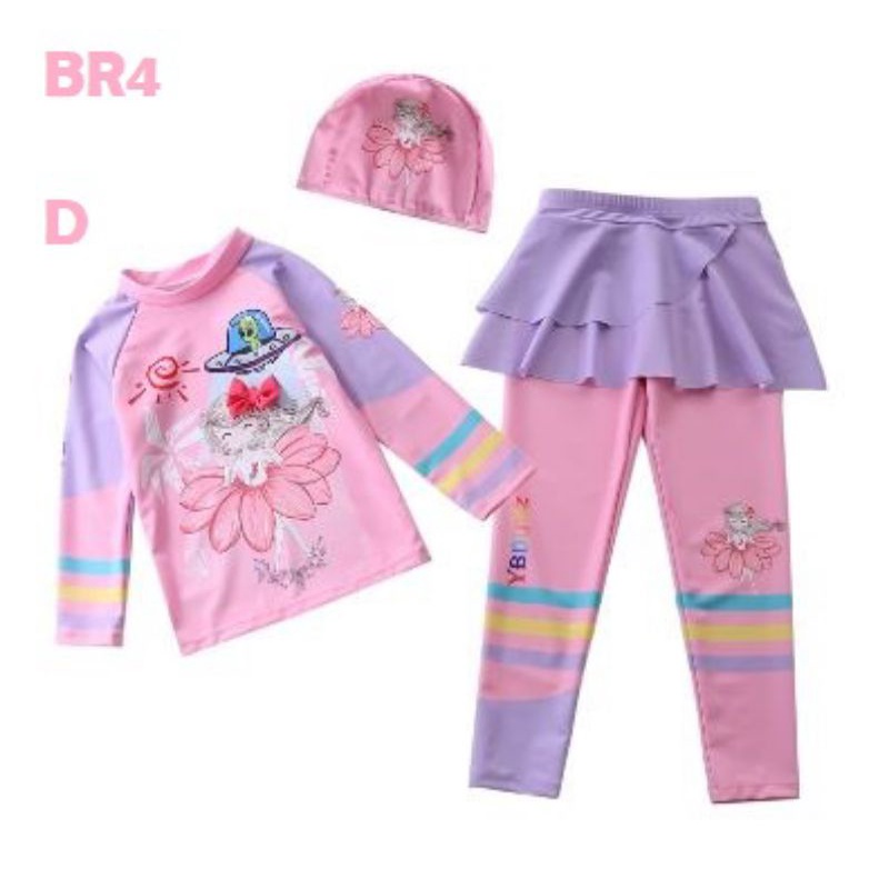 BAJU RENANG ANAK PEREMPUAN / BAJU RENANG GIRL / KACAMATA RENANG