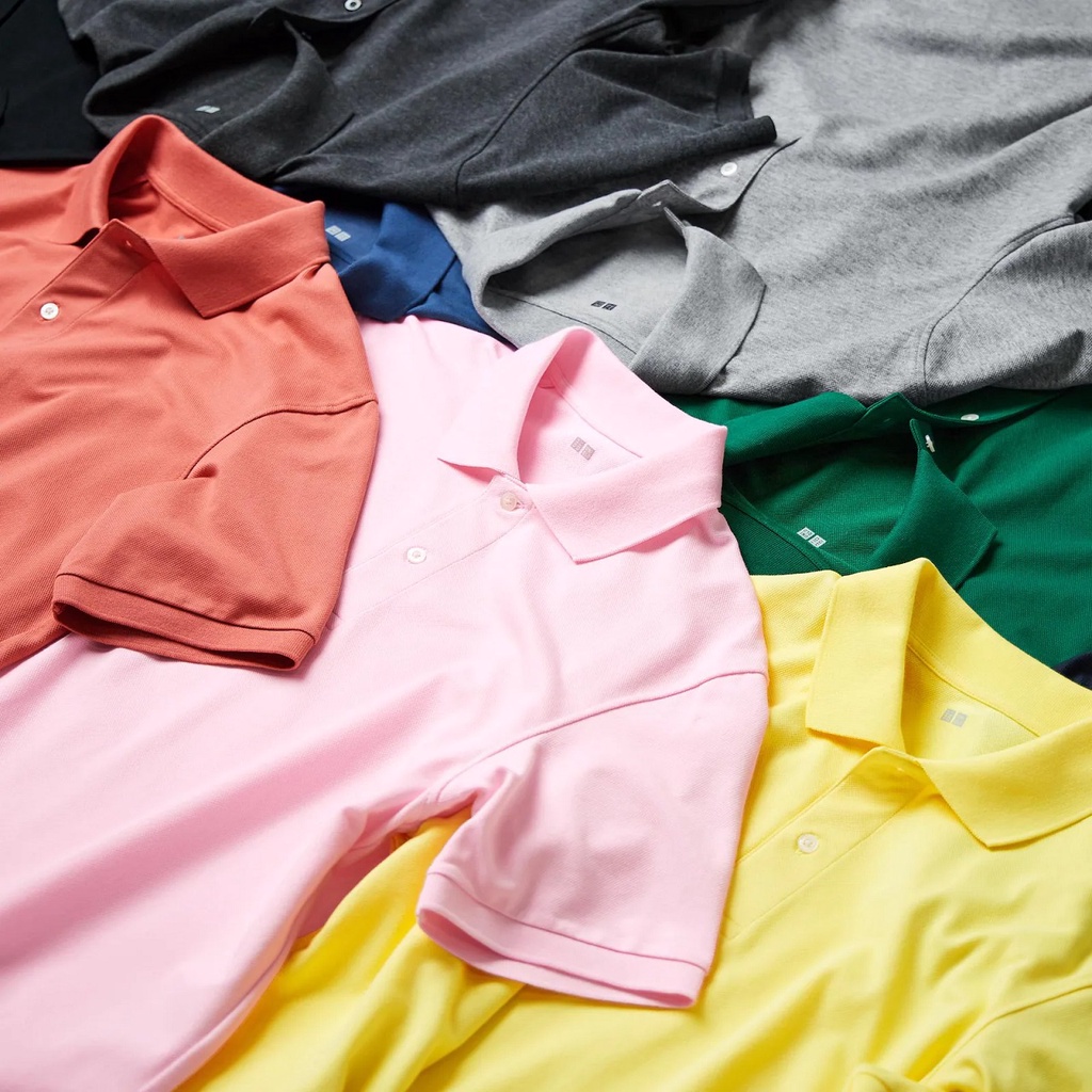 UNIQLO MEN Kaos Polo Dry Pique Lengan Pendek Pria Polo Shirt