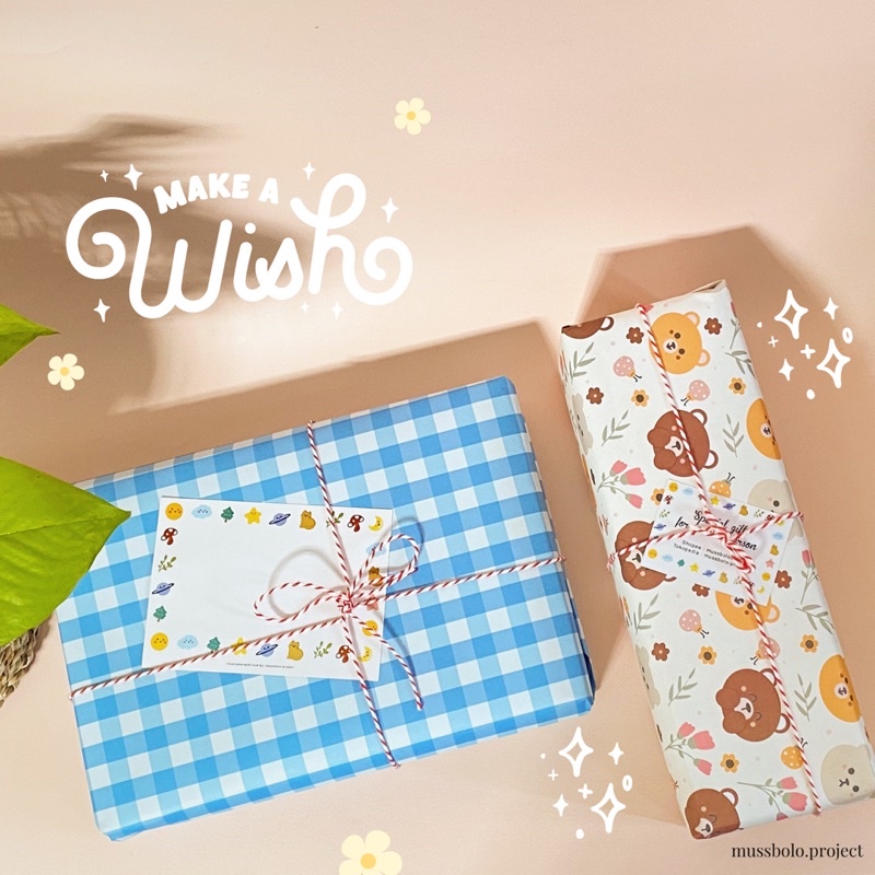 

tambah box + bungkus kado + pita + kartu ucapan | extra wrapping hampers