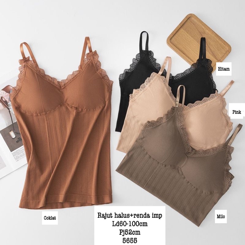 Tanktop Wanita Renda Import (T46) / Tank top wanita import 100%