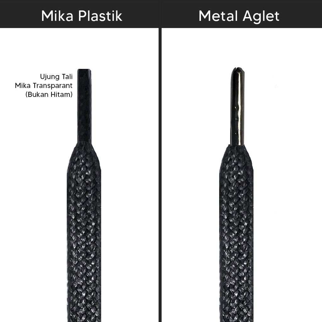 MR Shoelaces FT48 Cyan - Tali Sepatu Lilin 6-7mm Gepeng Flat Pipih (Waxed Laces) 90cm 100cm 120cm 150cm 200cm - untuk Sneakers - Premium Shoelace