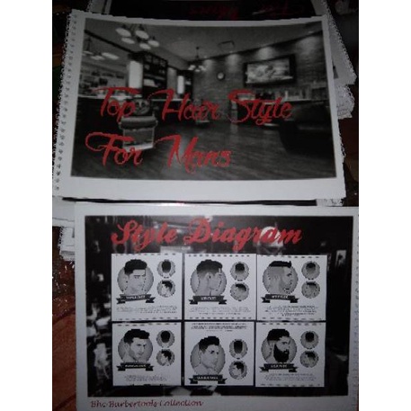 PROMO BESARBAYAR DITEMPAT Catalog barbershop poster pangkas rambut majalah buku model rambut pria te
