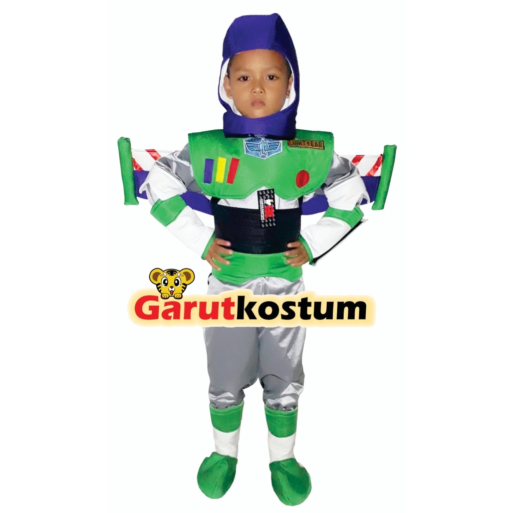 Kostum Buzz Lightyear setelan karnaval anak lucu