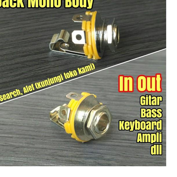 ド 5 pcs Soket Socket mono body female in output gitar bass colokan jek jack input out ampli ㅘ