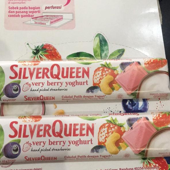 

✨MEN SALE✨ BARU!! Silverqueen very berry yogurt 62 gram serbuuu !