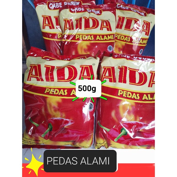 

AIDA cabai bubuk pedas gurih kemasan 500gram