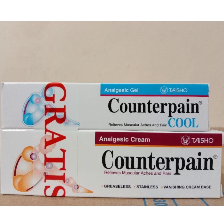 Counterpain 15G / Counterpain Cream 15gr / Krim Pereda Nyeri Otot (BONUS 5gr Cool)