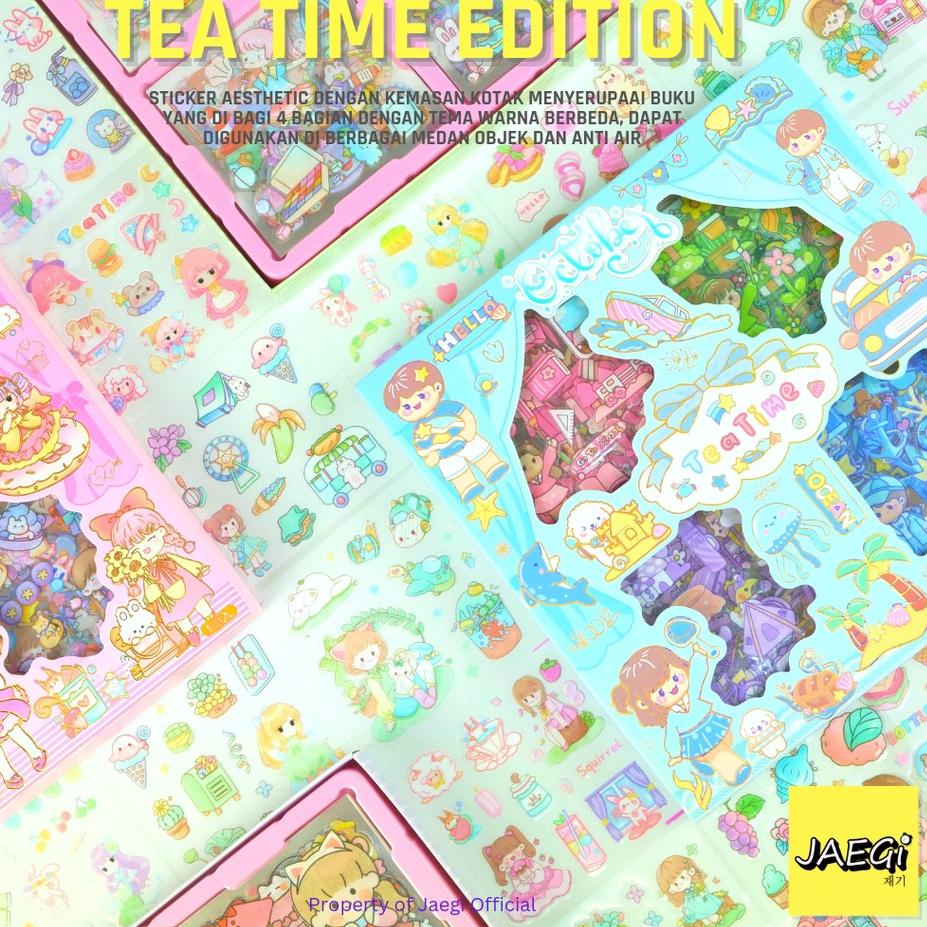 

POPULER JAEGi - Premium Waterproof Books Sticker Tea Time Edition 100 Lembar Per Box#