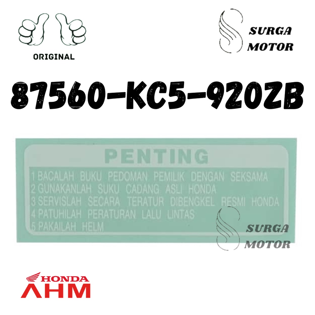 Sticker Tempelan Mark Drive Caution WHT Tulisan Penting Supra FIT CB150 Verza Tiger 2000 Mega Pro Ti